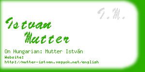 istvan mutter business card