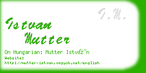 istvan mutter business card